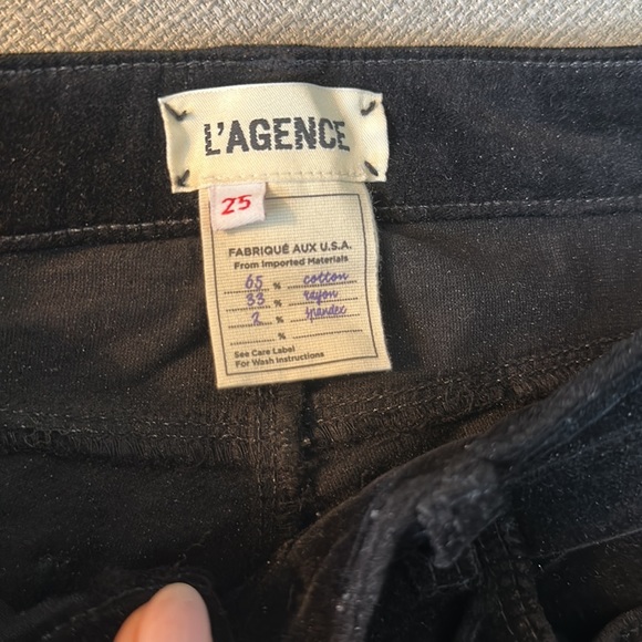 L’Agence Velvet Skinny Jeans with Silver Buttons - Picture 2 of 2